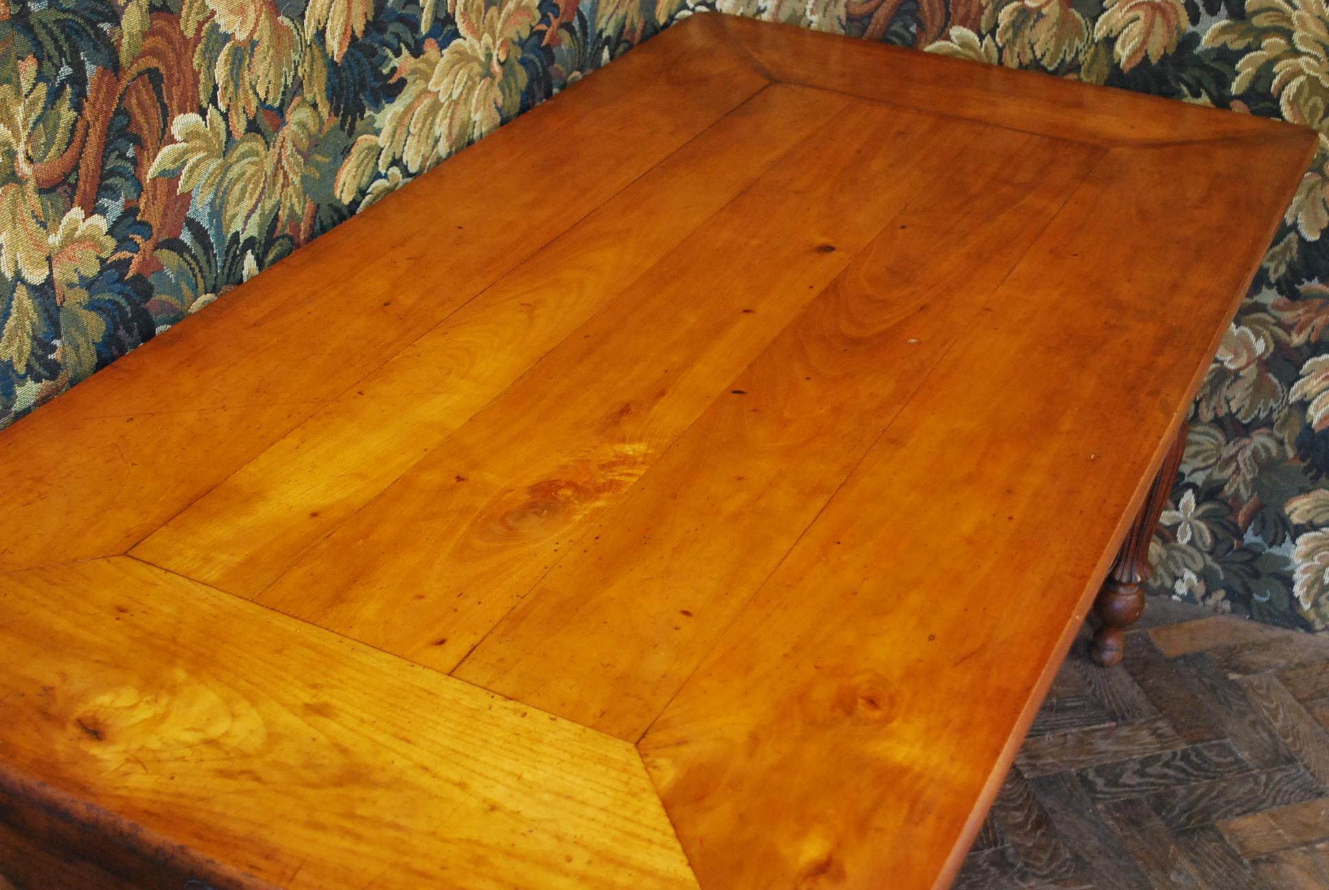 French Small farmhouse cherry wood table