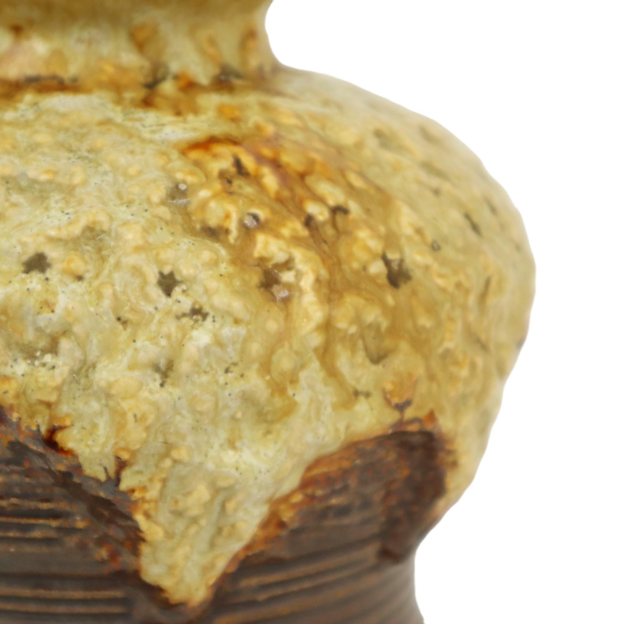 Smaltato Piccolo vaso di lava grassa Dumler Breiden Germania Ovest Ceramica 644-15 in vendita