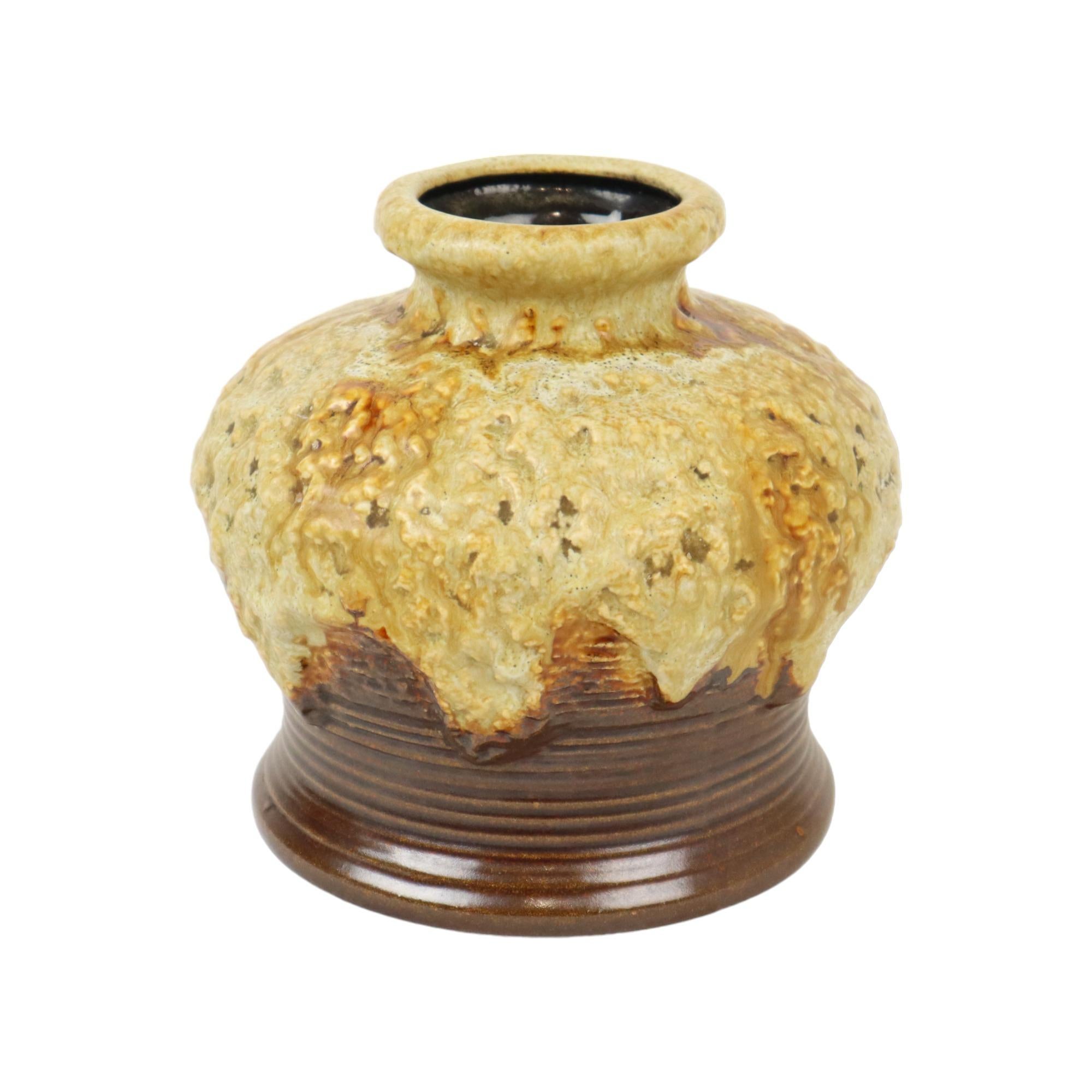 Metà XX secolo Piccolo vaso di lava grassa Dumler Breiden Germania Ovest Ceramica 644-15 in vendita