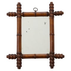 Small Faux Bamboo Mirror Small Faux Bamboo Mirror