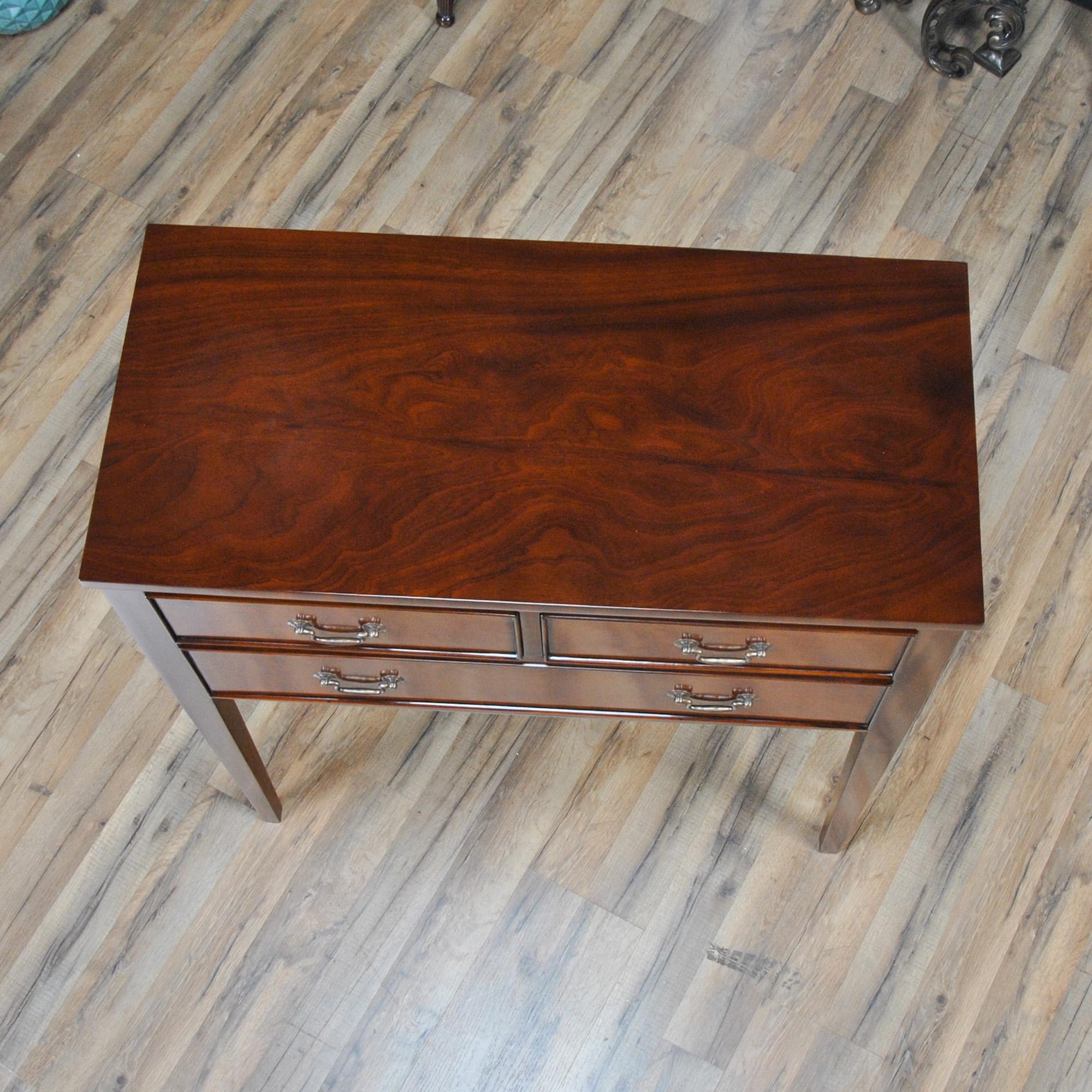 Hand-Carved Small Federal Mahogany Sideboard  For Sale