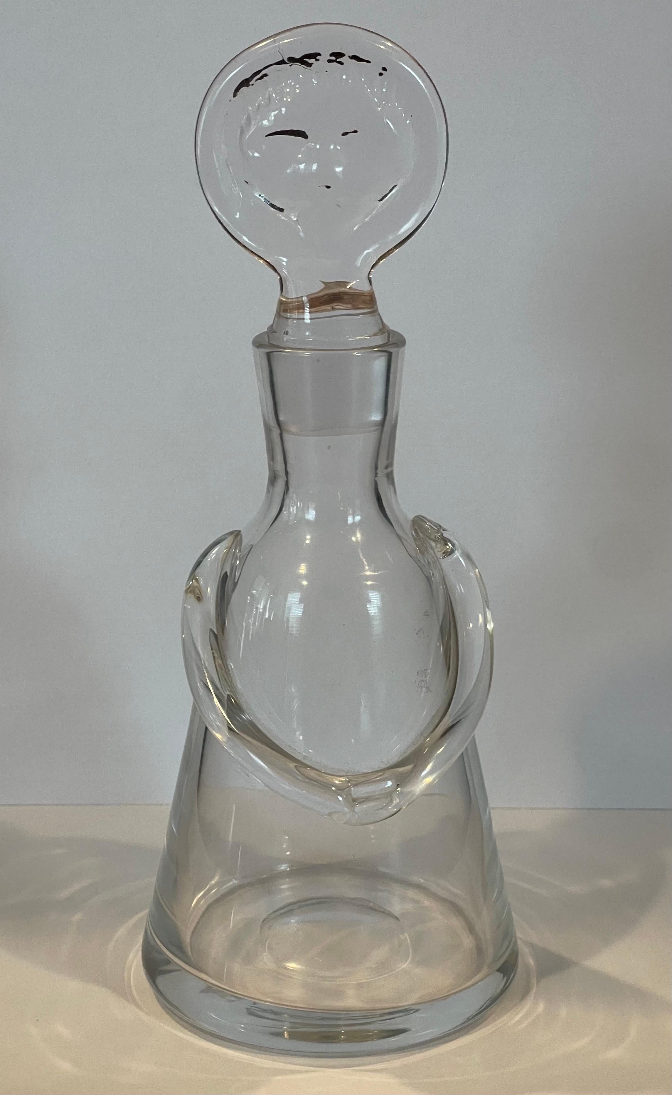 Figurale Glaskaraffe von Erik Hoglund für Boda Glassworks (Schwedisch) im Angebot