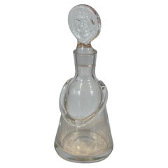 Retro Small Figural Glass Decanter by Erik Hoglund for Boda Glassworks