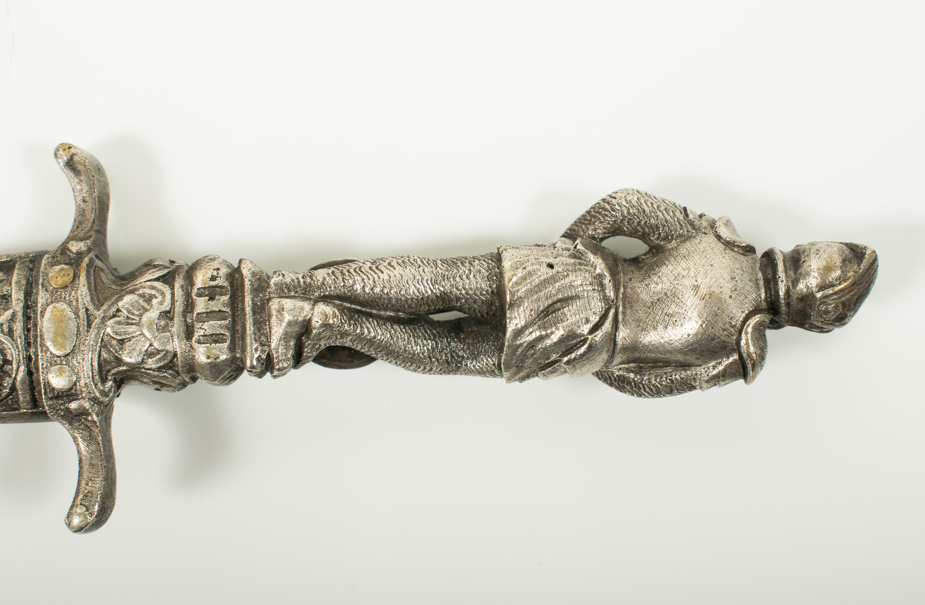 Figuraler romantischer Dagger des späten 19. Jahrhunderts im Angebot 1
