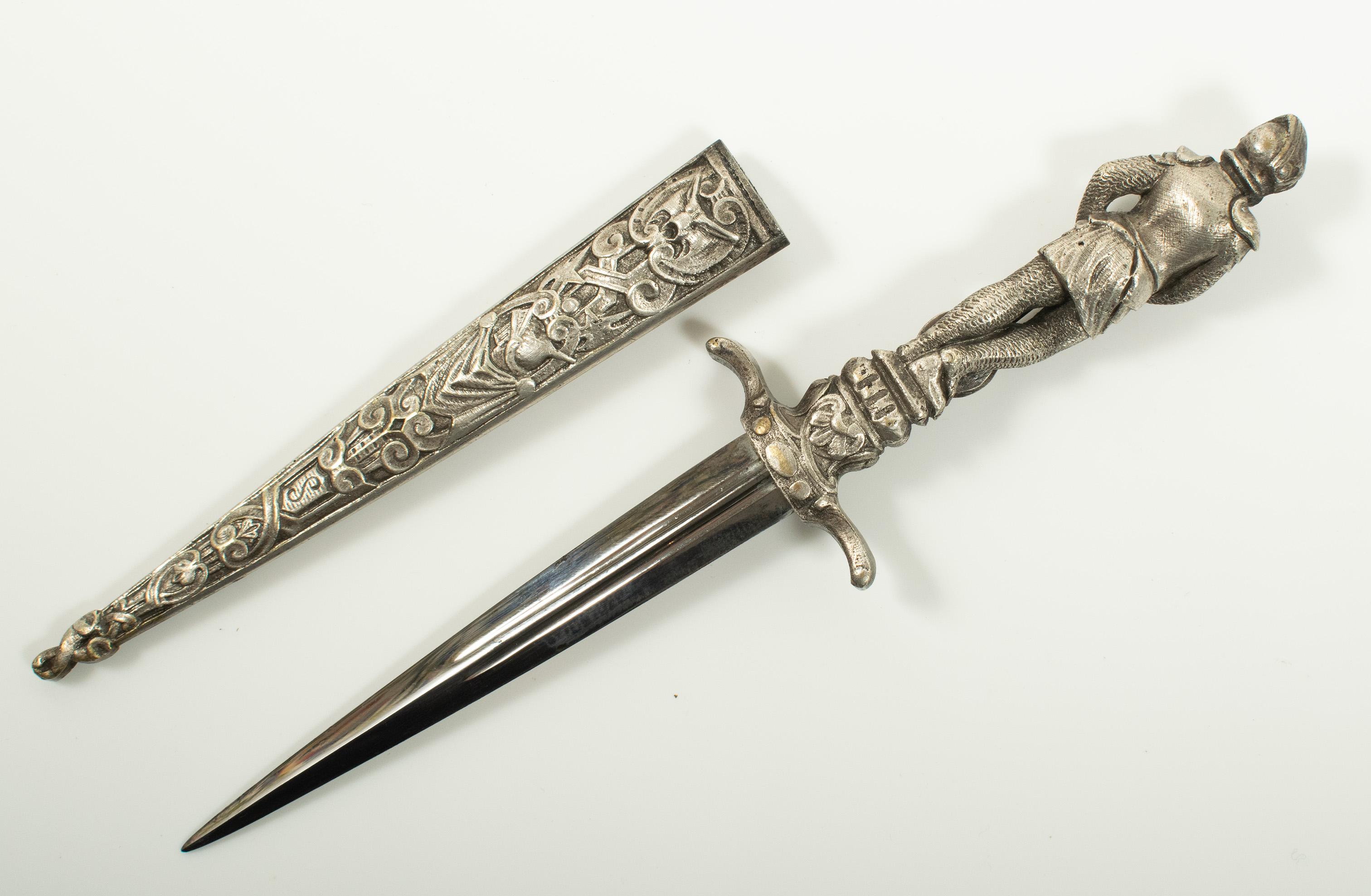 Figuraler romantischer Dagger des späten 19. Jahrhunderts im Angebot 4