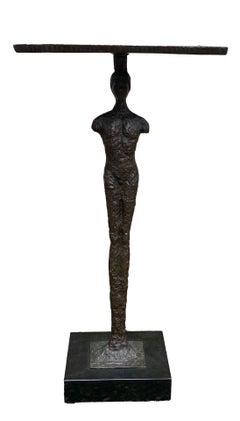 Small Figural Side Table in the Giacometti Style