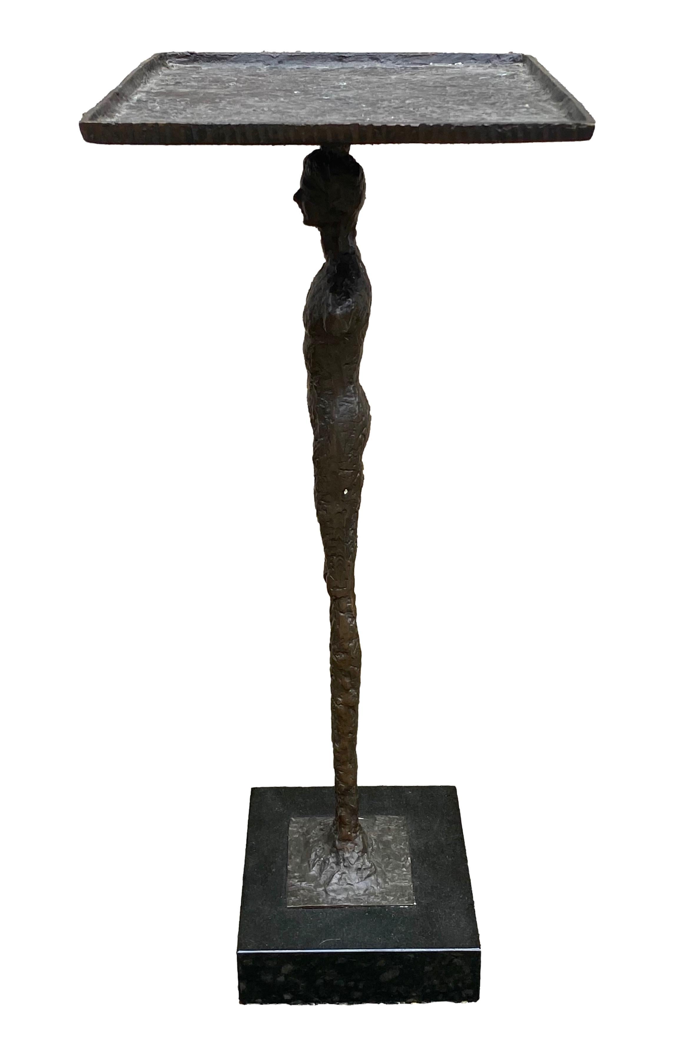 Small Figural Side Table in the Giacometti Style 1