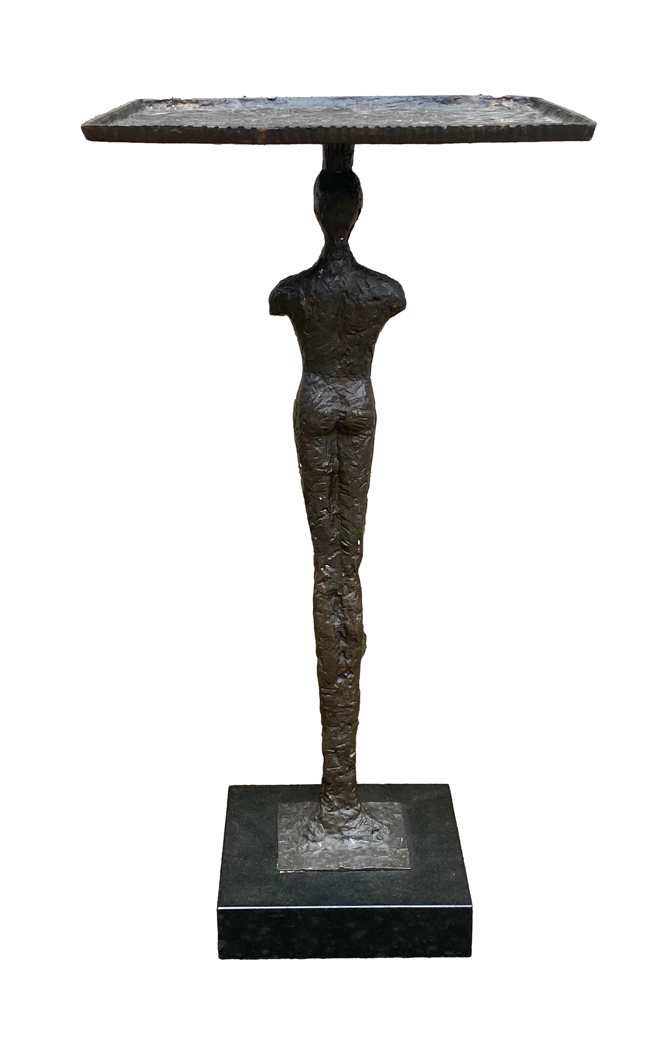 Small Figural Side Table in the Giacometti Style 2
