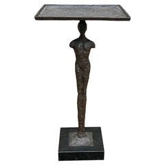 Small Figural Side Table in the Giacometti Style