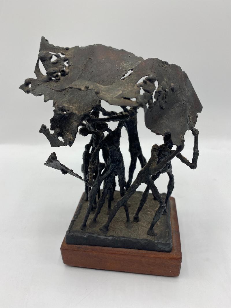 American Small Figurative Metal Mid 20th Century Sculpture by Harris Sorrelle