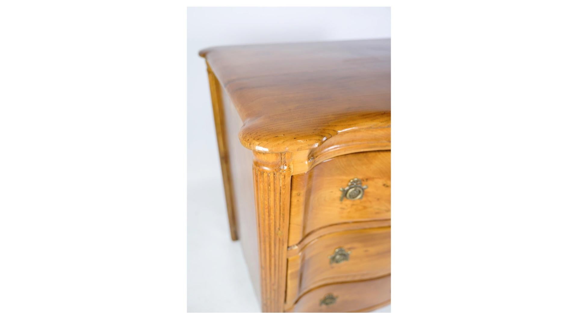 Danish Fine Louise Seize Chest of Drawers Made In Elm Wood from 1780s For Sale