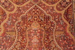 Small Fine Luxurious Silk Pile Vintage Persian Animal Qum Rug 3'3" x 5'1"