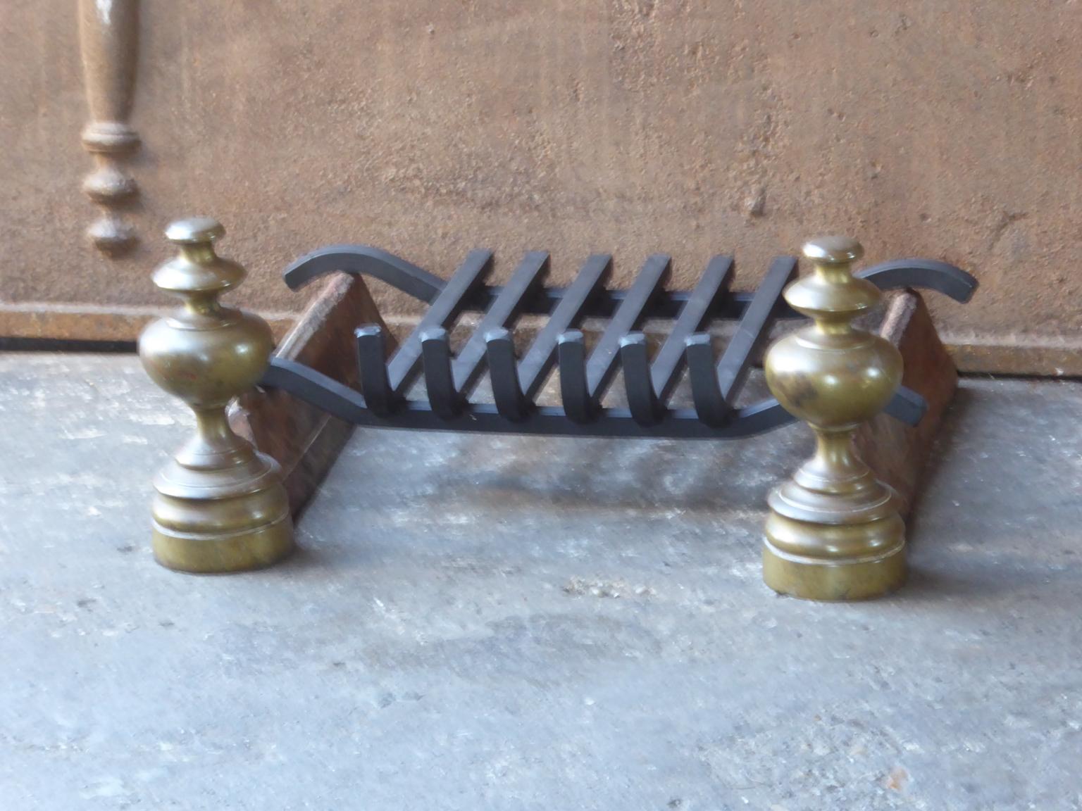 Steel Small Fireplace Grate for Andirons, Firedogs For Sale