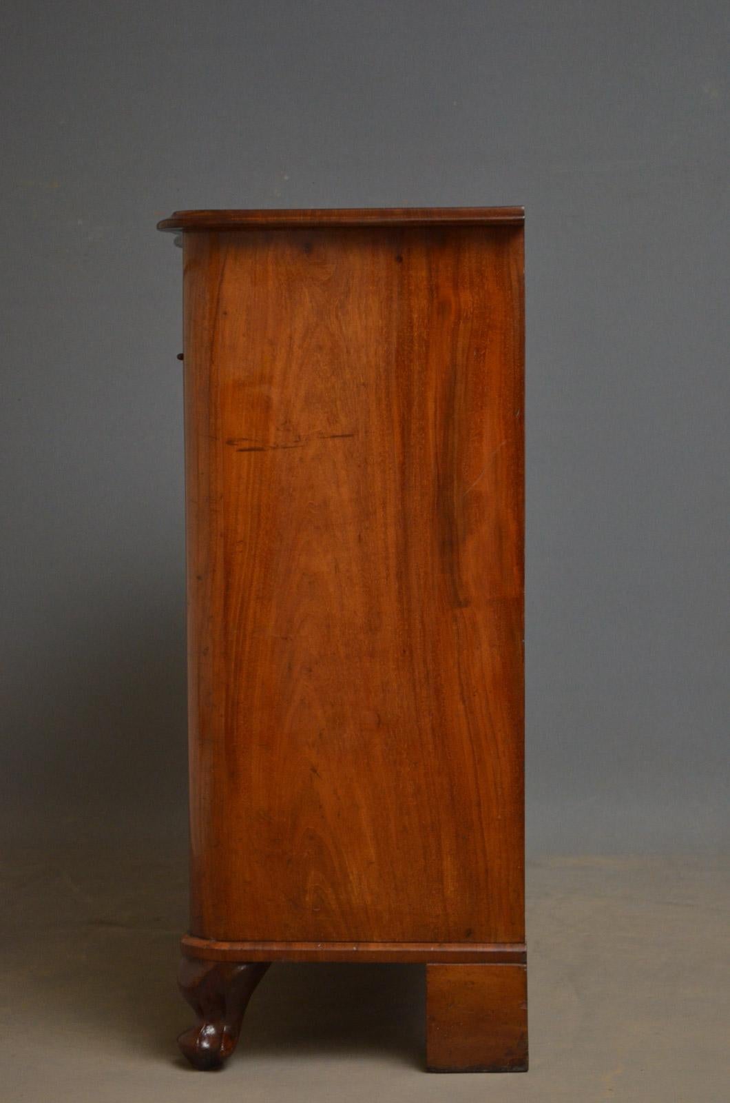 Small Flamed Mahogany Chiffonier 1