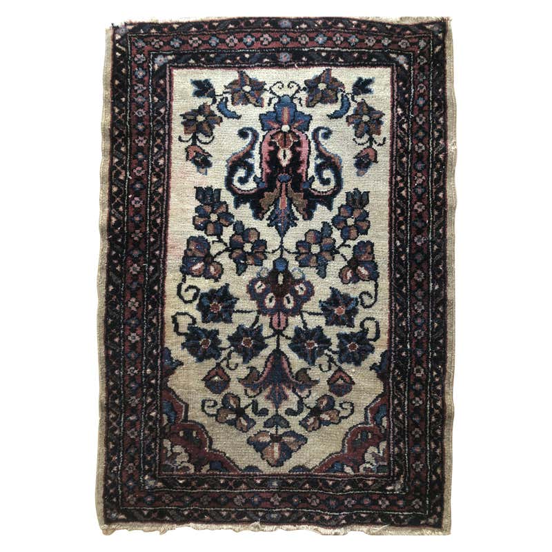 Small Floral Persian Rug Fine Wool For Sale at 1stDibs | fine rugs ...