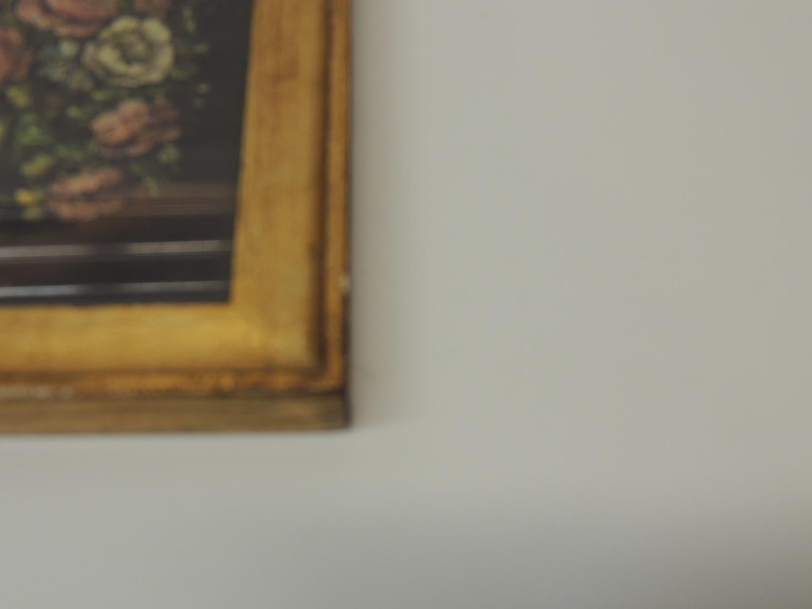 Regency Petite peinture florentine encadrée 