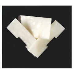 Petite applique en albâtre Fly 1 Metal à la manière de Pierre Chareau