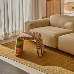 Small 'Folded' Upholstered Kilim Bench by Estudi Manel Molina and Nanimarquina
