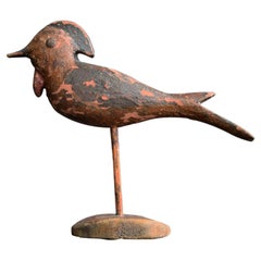 Antique Small Folk Art Carved Bird Figure, circa 1920