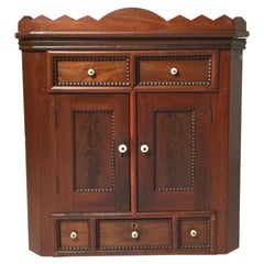 Small Folk Art Corner Cupboard American, circa 1915