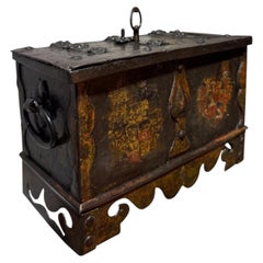 Small forged iron strongbox or chest - Nuremberg (Germany) - Early 17th century