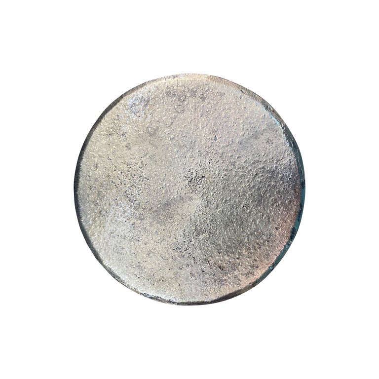 Small Forged Round Steel Coaster with Brass Coating and Gold Tone For ...