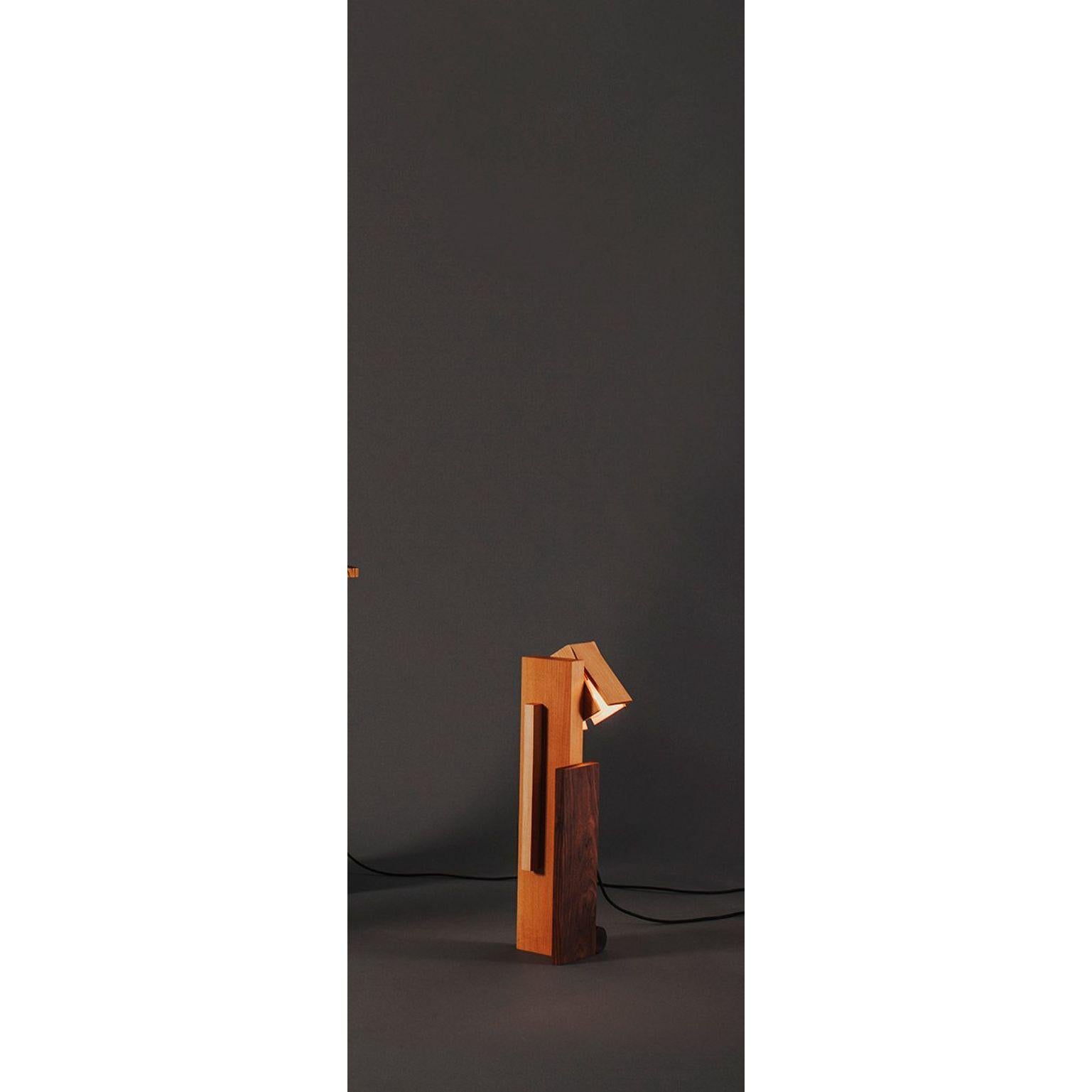 Small Formica floor lamp by Owl
Dimensions: H 45 x L 15 x W 15 cm
Materials: Solid wood, Colourful Formica

Formica is a series in which material defines form. The collection combines solid wood with colourful Formica, creating a furniture