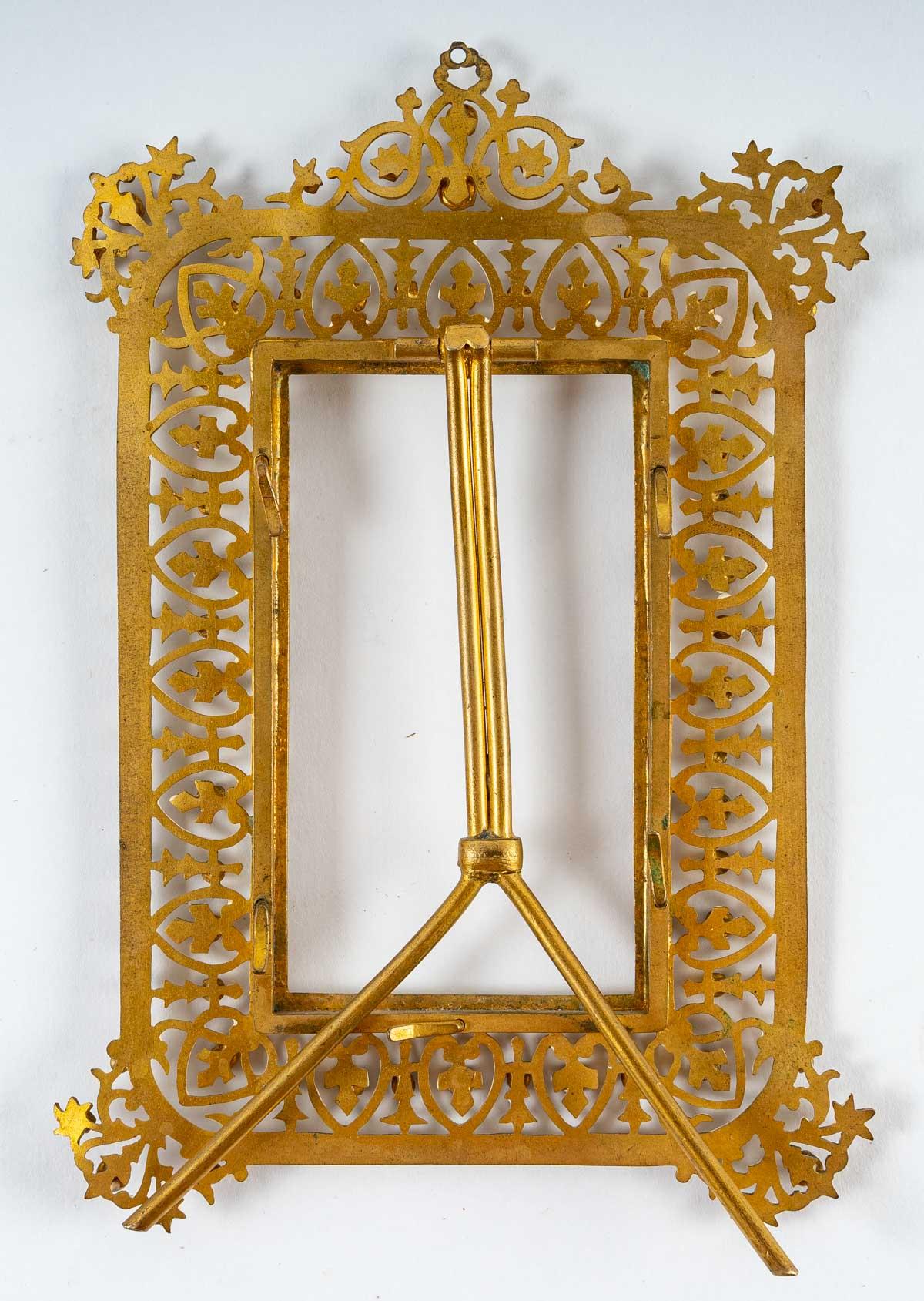 Enameled Small Frame, Russian Work, 19th Century