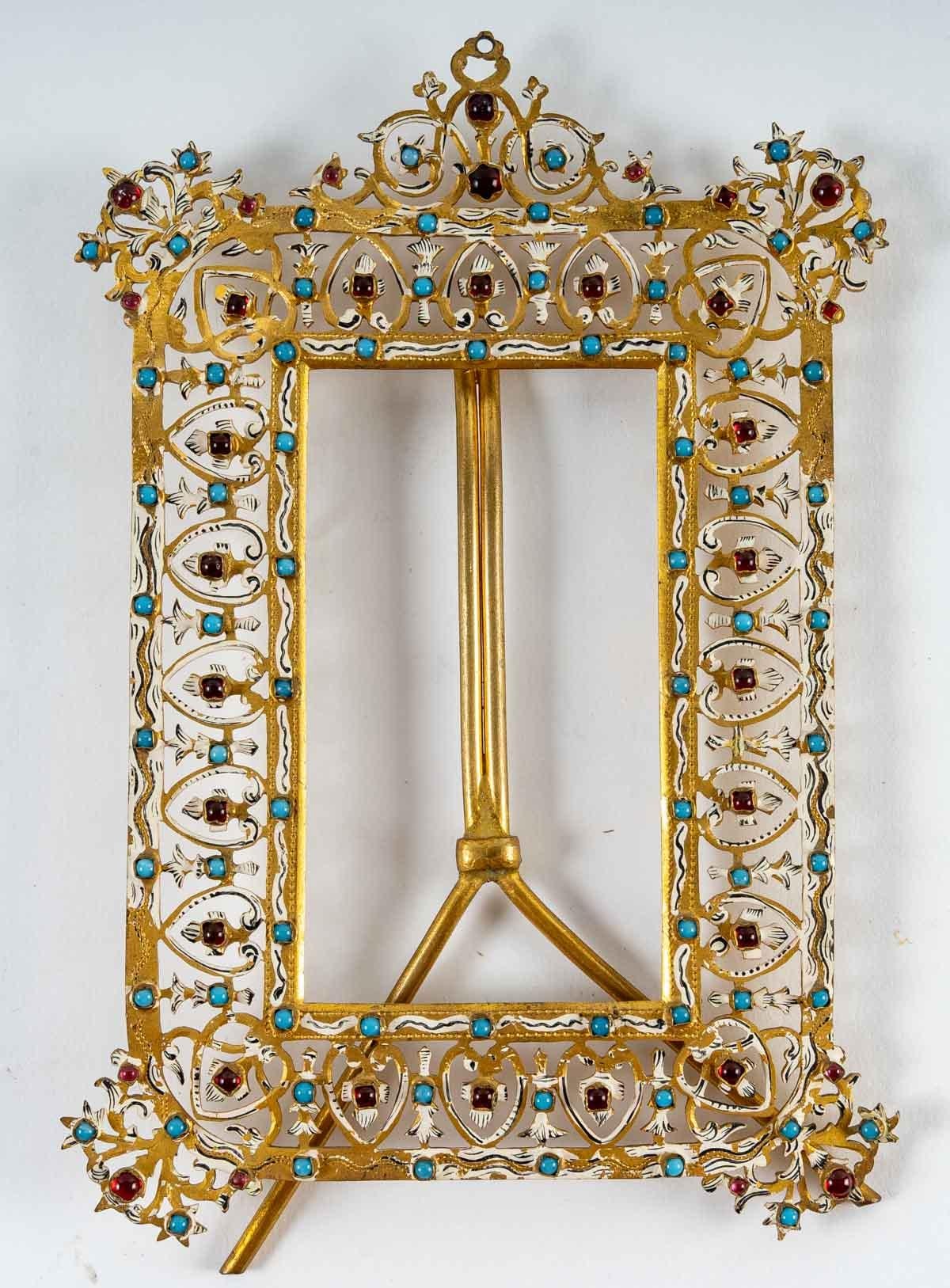 Brass Small Frame, Russian Work, 19th Century