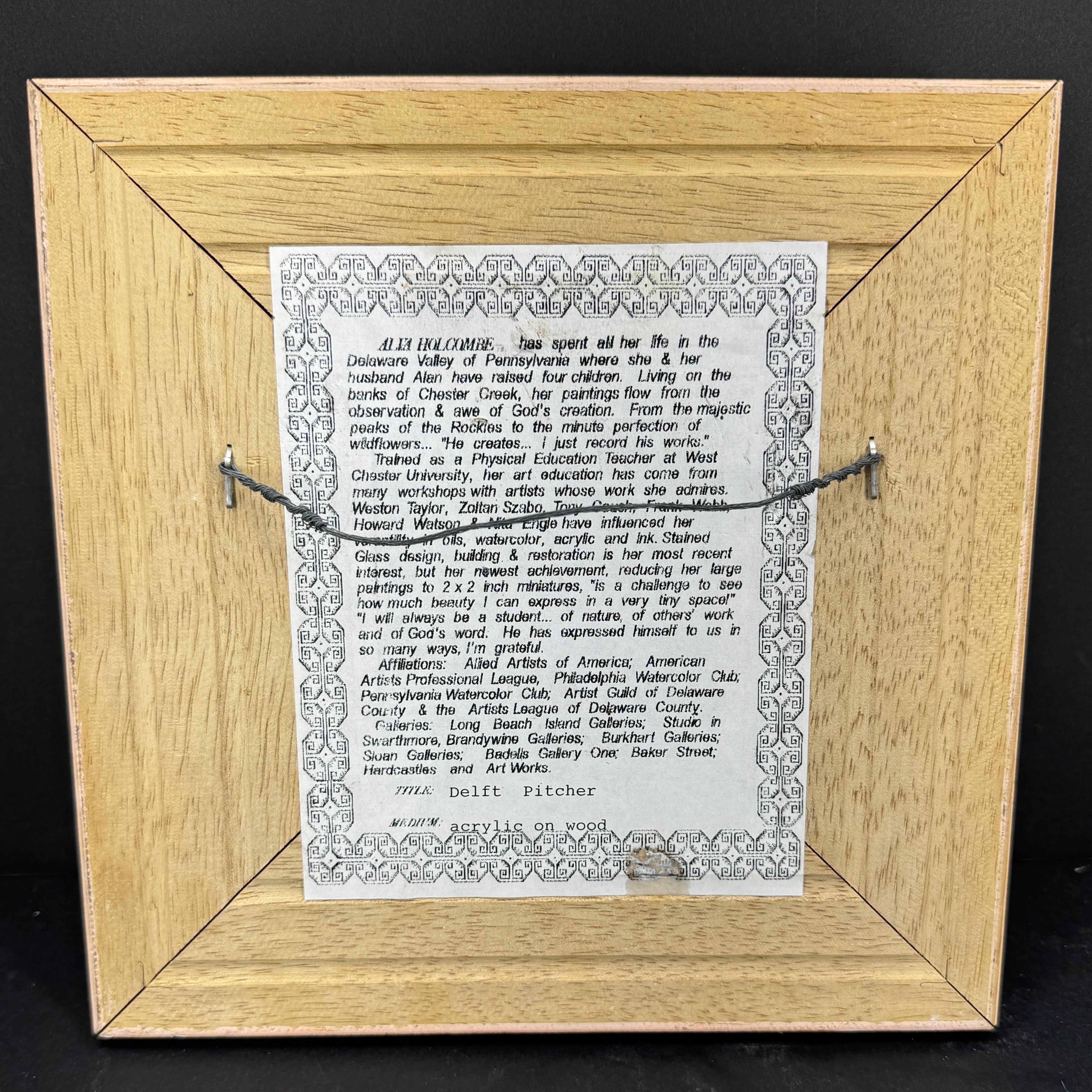 Pequeño óleo acrílico sobre madera enmarcado, firmado en venta 1
