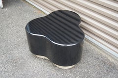 Small Free-Form Black Lacquer Cocktail Table