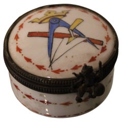 Small Freemasonry Porcelain Box