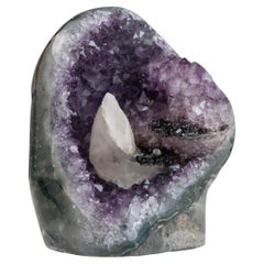 Small Freestanding Sculpture with Icy Calcite and Gohetite