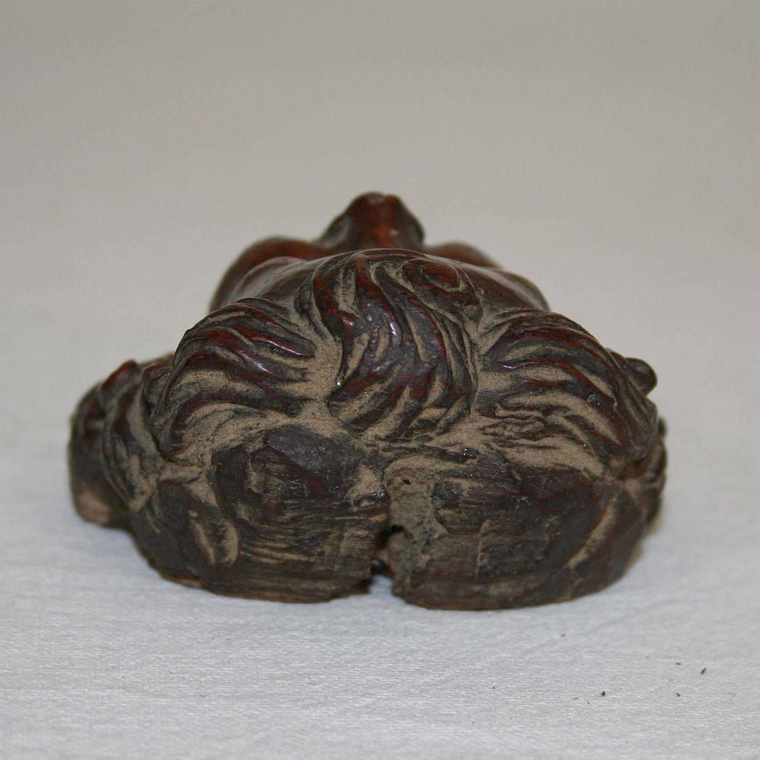 Small French 17th-18th Century Baroque Carved Wooden Angel Face 5