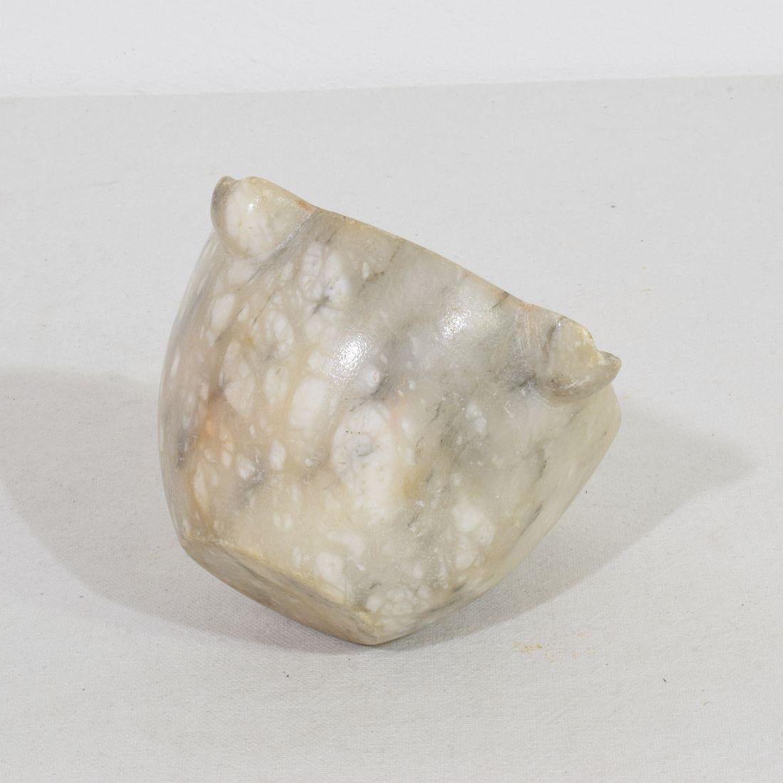 Small French 18th-19th Century Alabaster Mortar For Sale 6