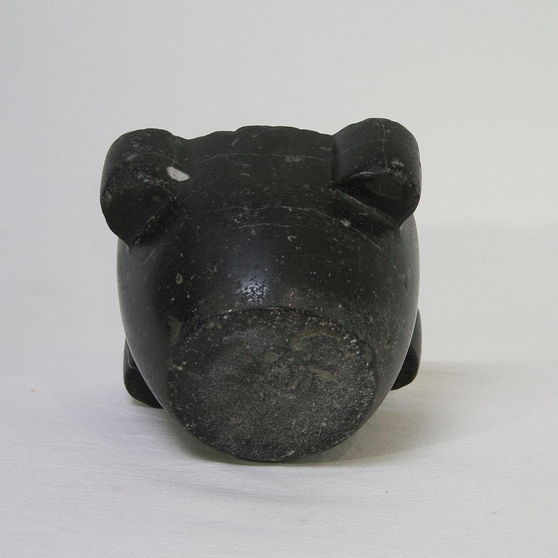 Small French 18th-19th Century Black Marble Mortar 1