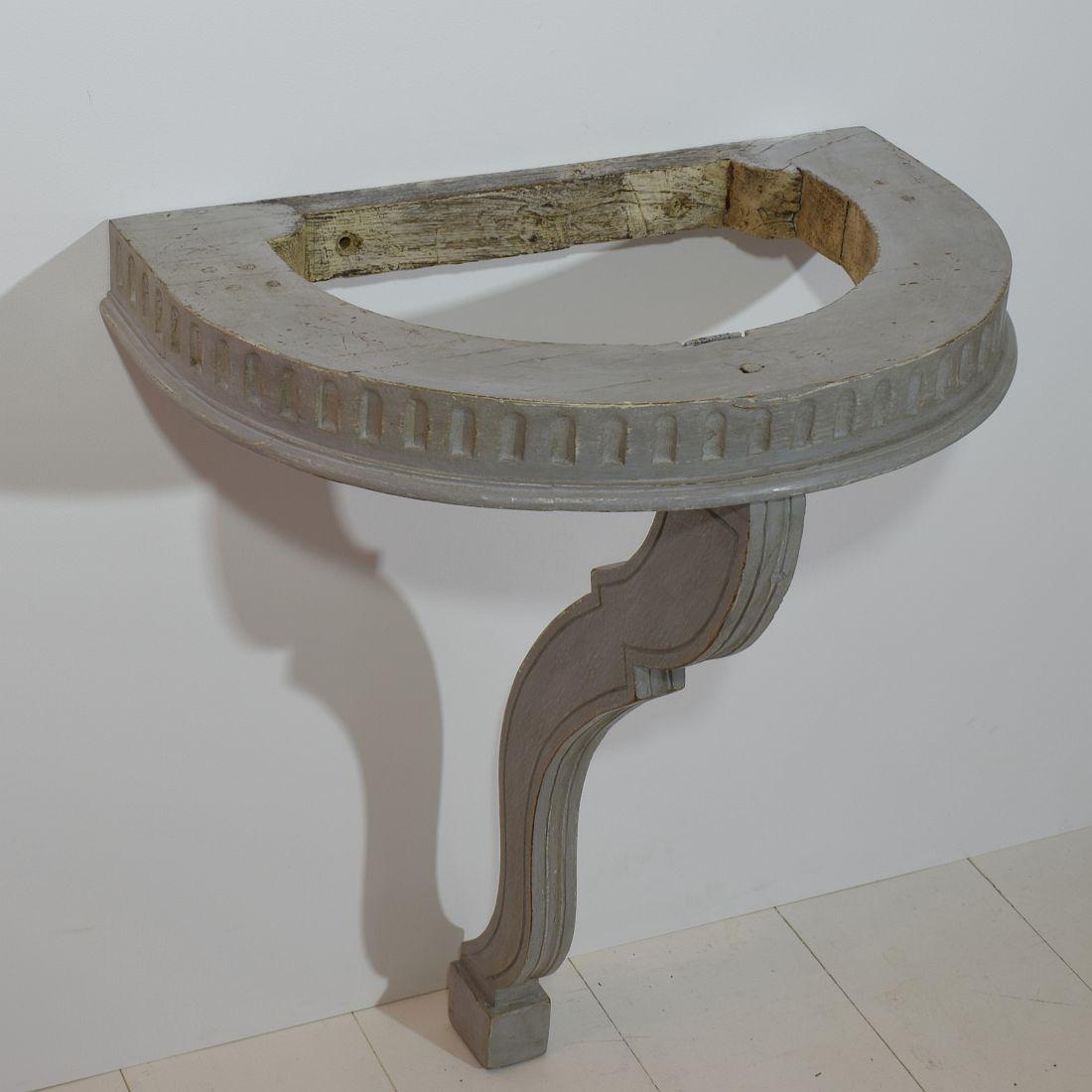 Small French 18th Century Marble-Top Console Table 3