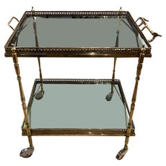 Small French 1960s Bar Cart With Lifting Tray