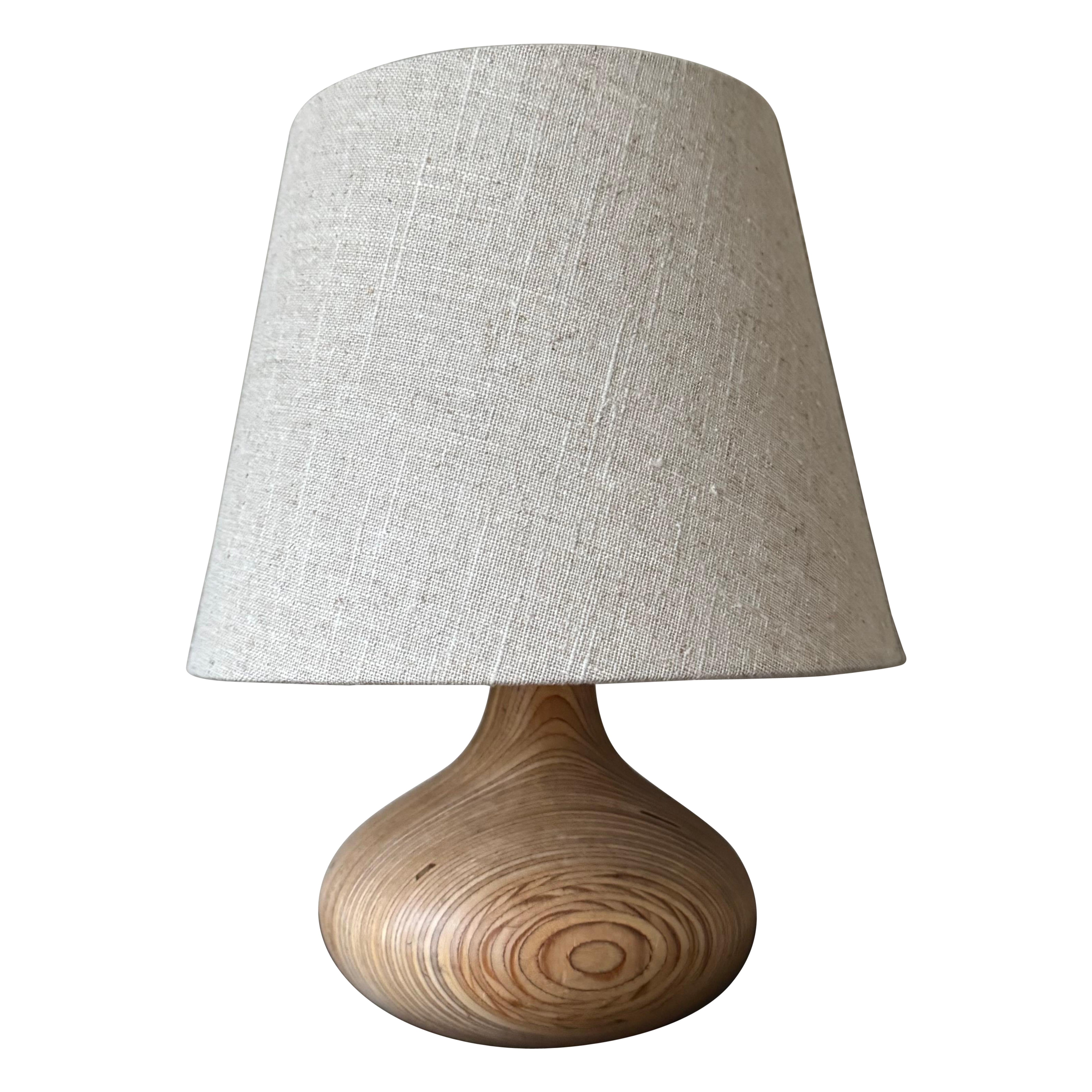 Small French 1970’s wooden lamp