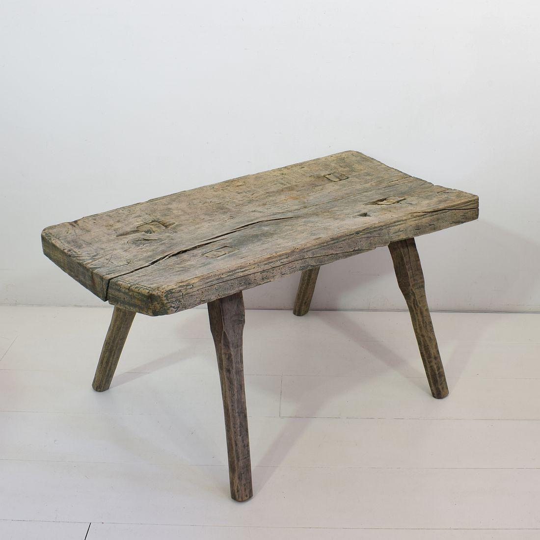 Wood Small French 19th Century Rustic Oak Table