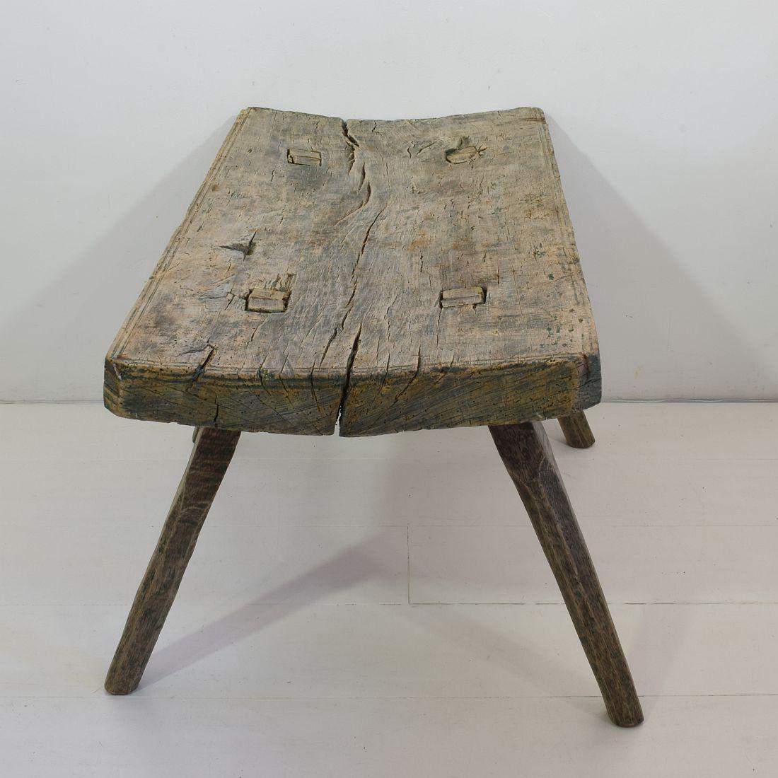 Small French 19th Century Rustic Oak Table 3