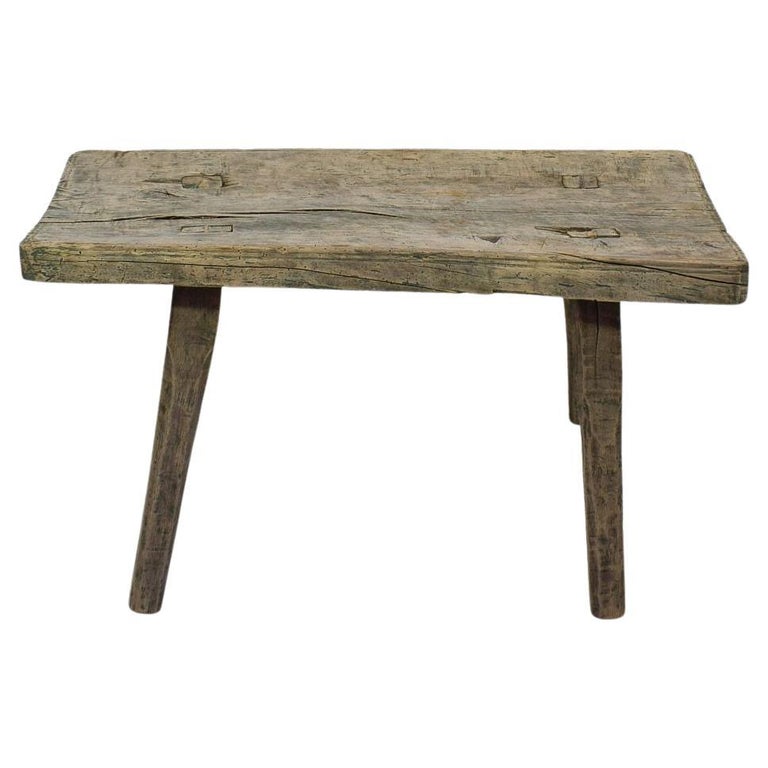 Small French 19th Century Rustic Oak Table at 1stDibs