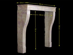 Small French Antique Fireplace Surround in Stone Creation by Nature
