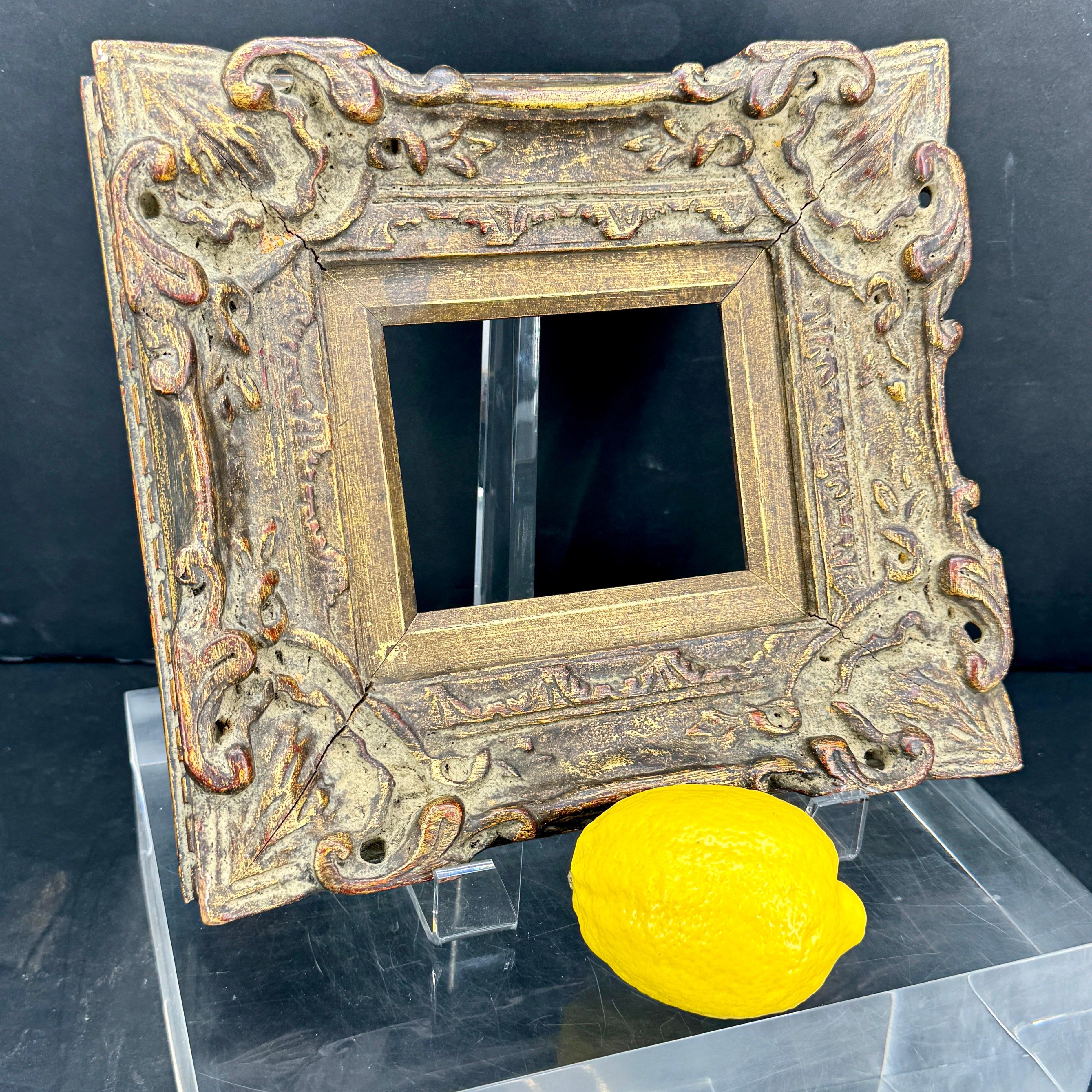 Gilt Small French Antique Rectangular Gold Gilded Art Frame