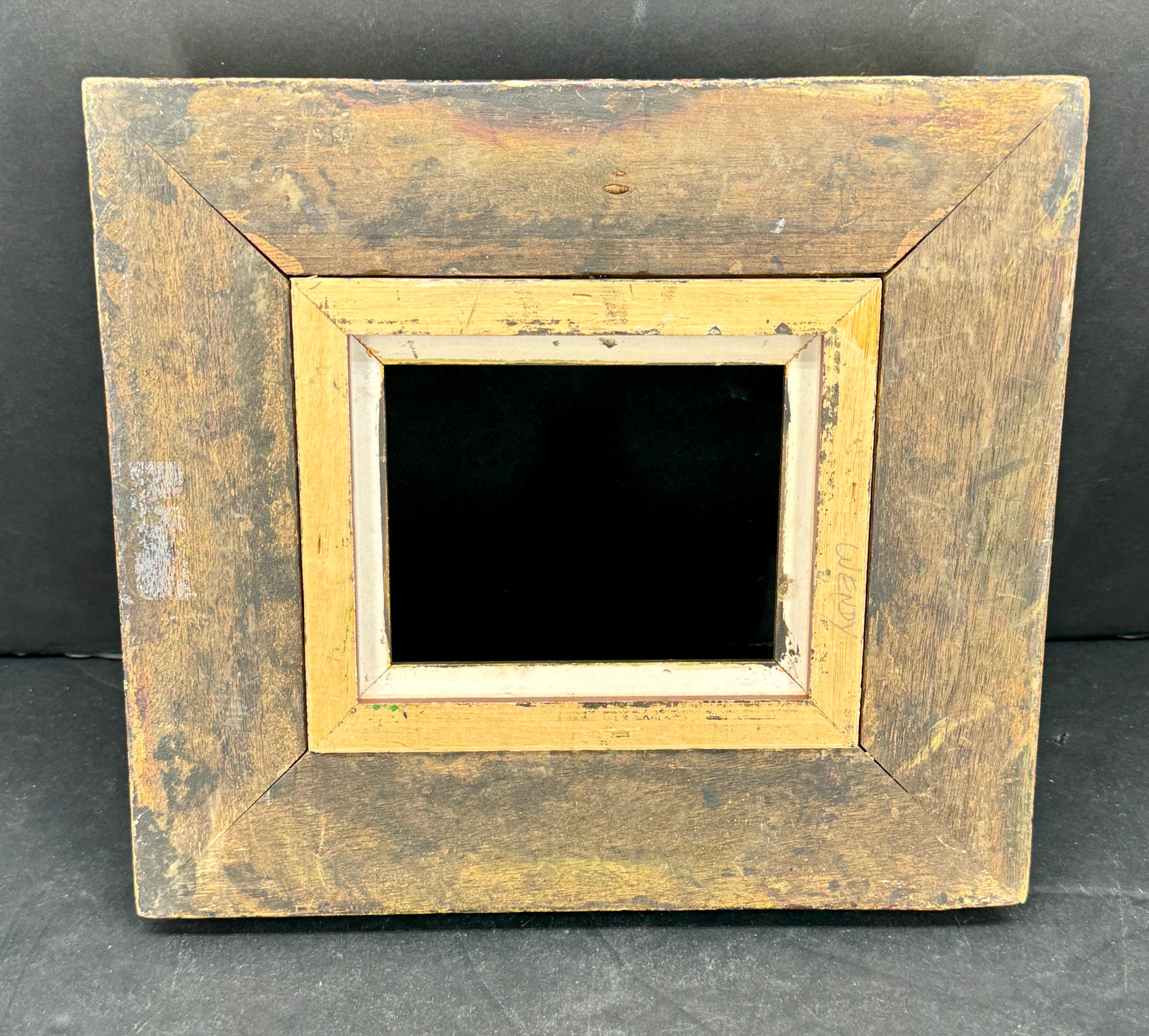 20th Century Small French Antique Rectangular Gold Gilded Art Frame
