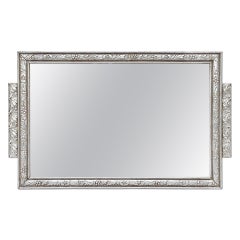 Piccolo Antique Mirror argentato francese in stile Art Nouveau, circa 1900