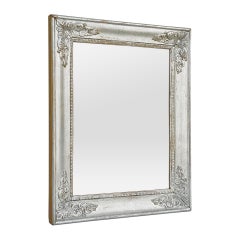 Piccolo Antique Mirror francese argentato in stile restauro, circa 1890