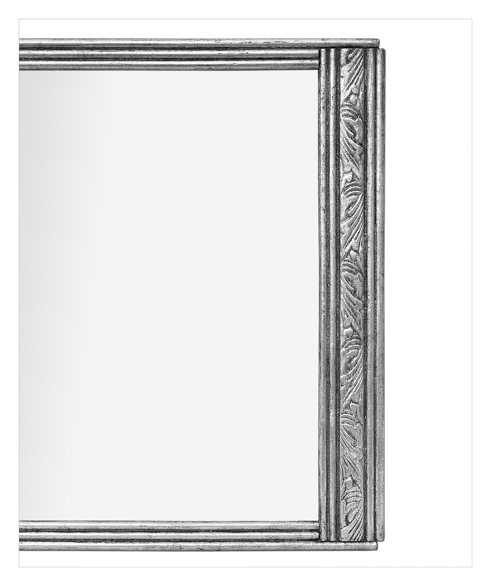 Art nouveau Petit miroir mural français ancien en argent, style Art Nouveau, circa 1900 en vente