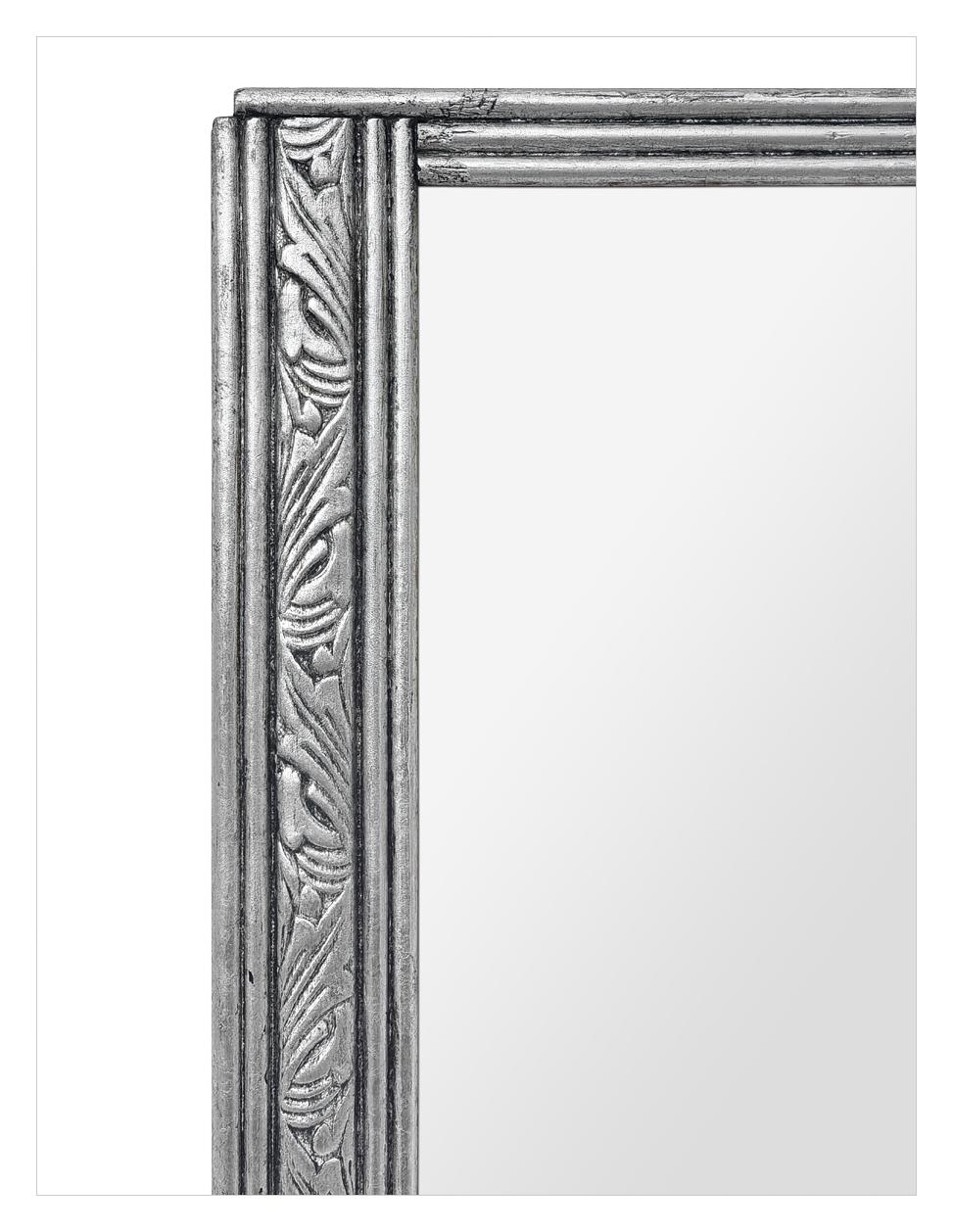 Français Petit miroir mural français ancien en argent, style Art Nouveau, circa 1900 en vente