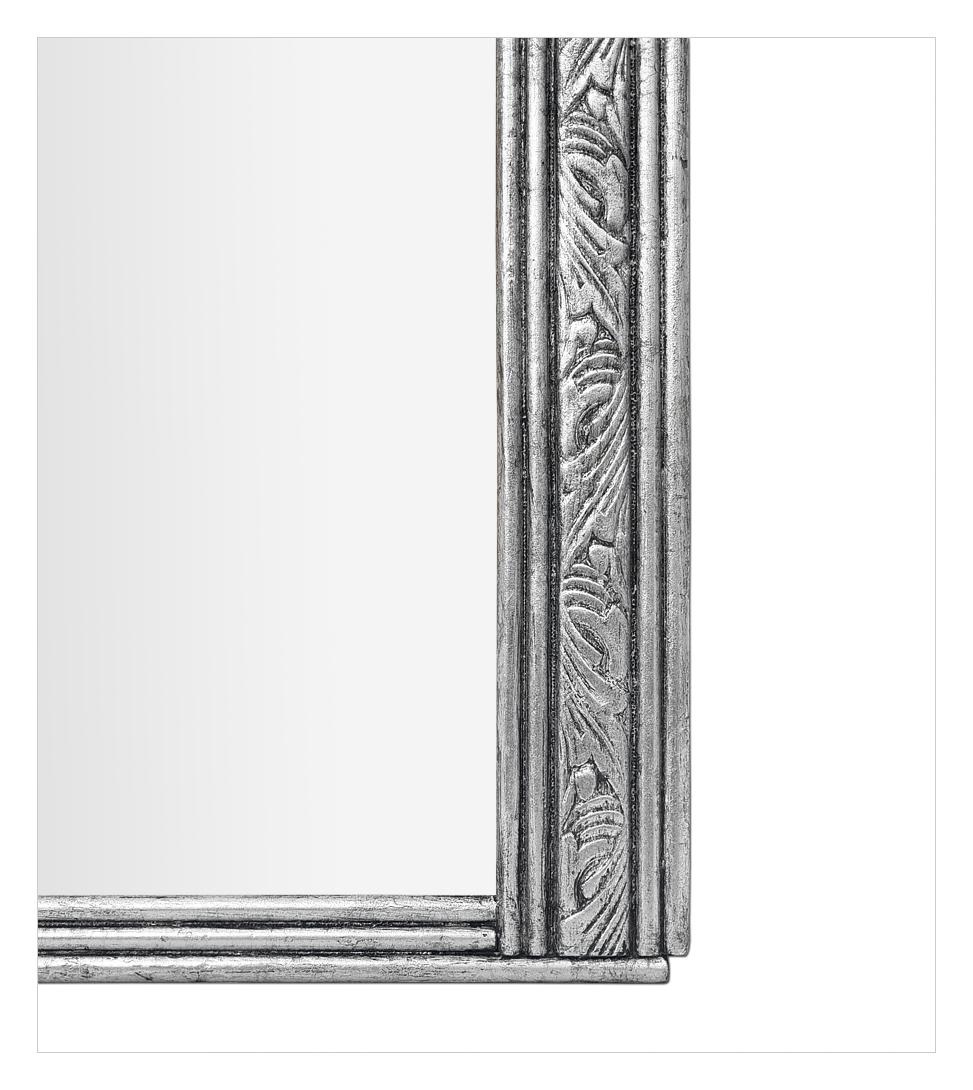 Doré Petit miroir mural français ancien en argent, style Art Nouveau, circa 1900 en vente